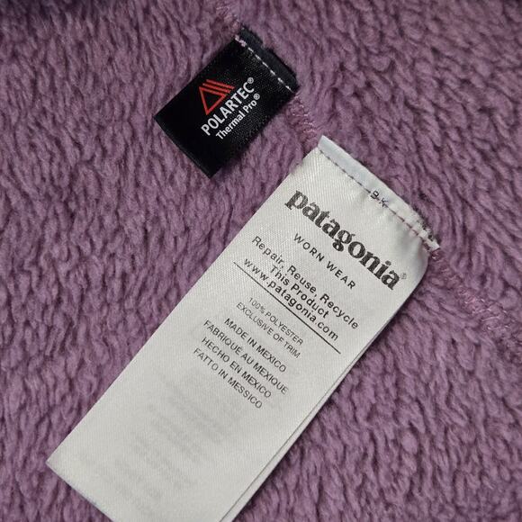 Patagonia Re-Tool Snap-T Fleece Pullover Sweater Jacket Purple Gray Polartec Med - Picture 8 of 9